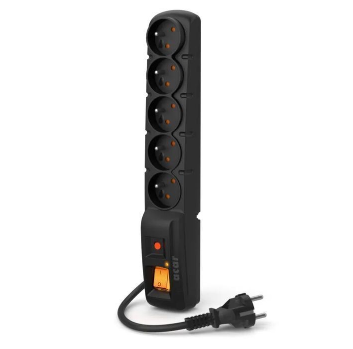 Listwa przeciwprzepięciowa przedłużacz ACAR F5 5m 5 gniazd 10A - W0103