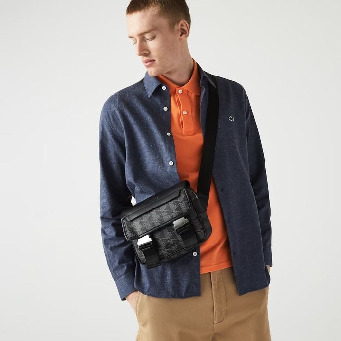 Сумка lacoste The Blend Clip Flap Satchel monogram оригінал