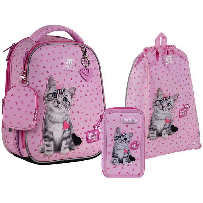 Шкільний набір Kite Education Studio Pets  (рюкзак, пенал, сумка)