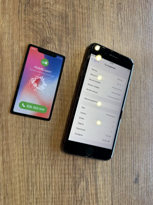 Telefon iphone 8 plus 128gb 100% stan idealny z gwarancja mobilExpert