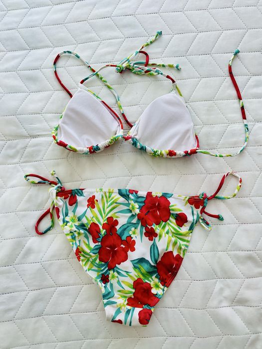 Reserved kostium, strój kapielowy, bikini flower 146 152