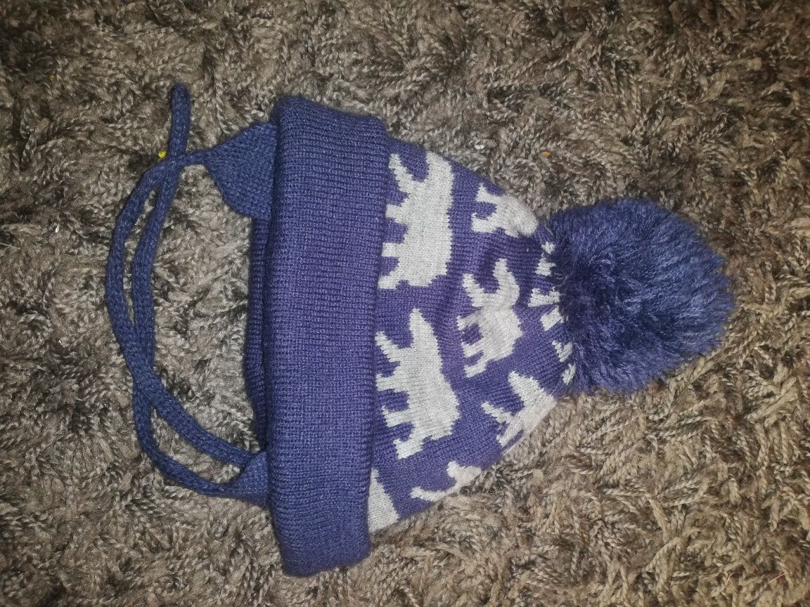 Zimowe czapki dla chłopaka 3 Sztuki 3-6 miesięcy