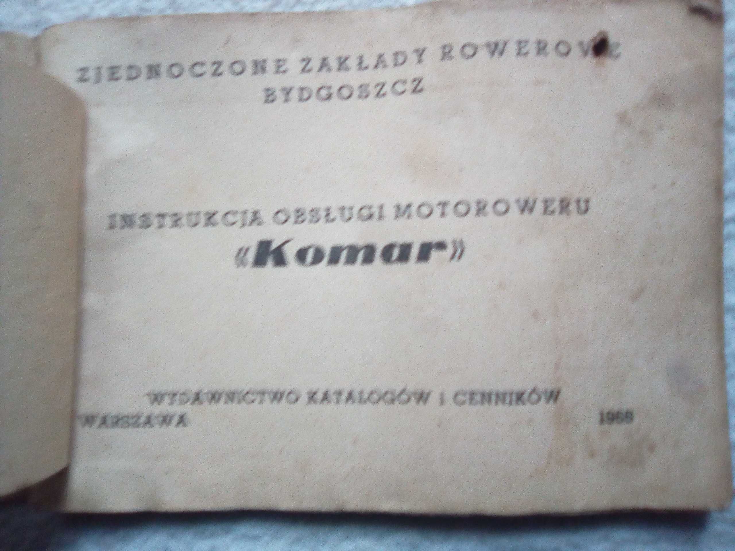 Instrukcja obsługi motoroweru Komar, ZZR Bydgoszcz