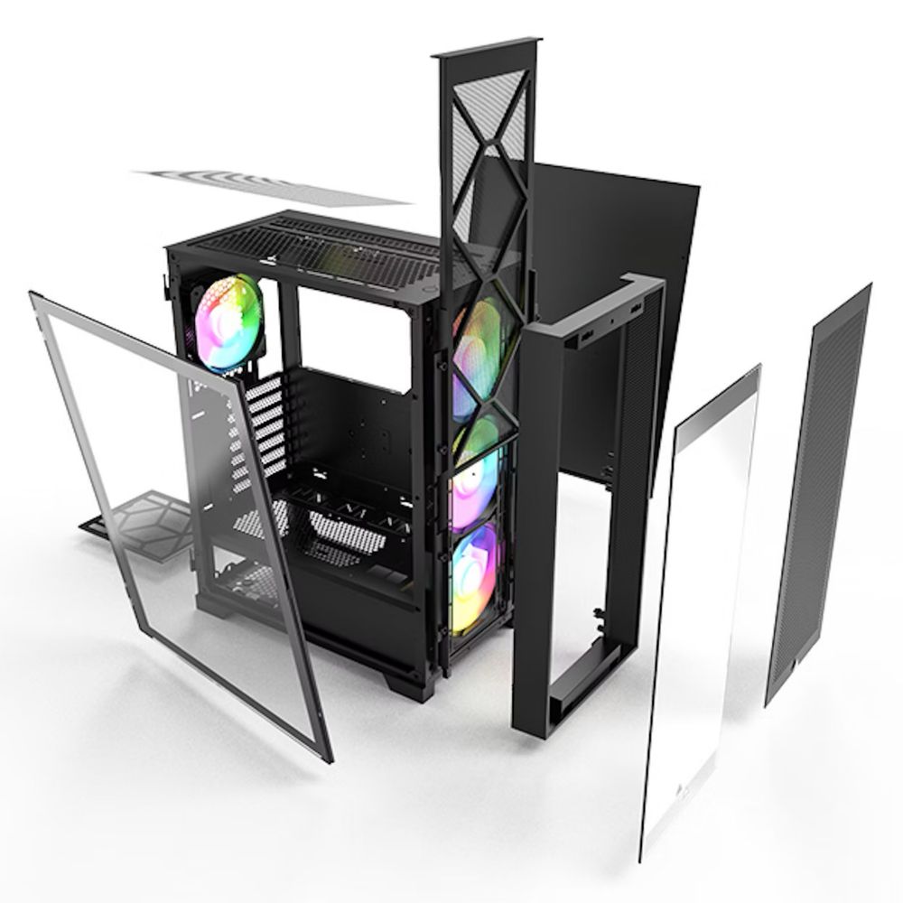 Caixa ATX Montech AIR 1000 Premium Vidro Temperado Preto