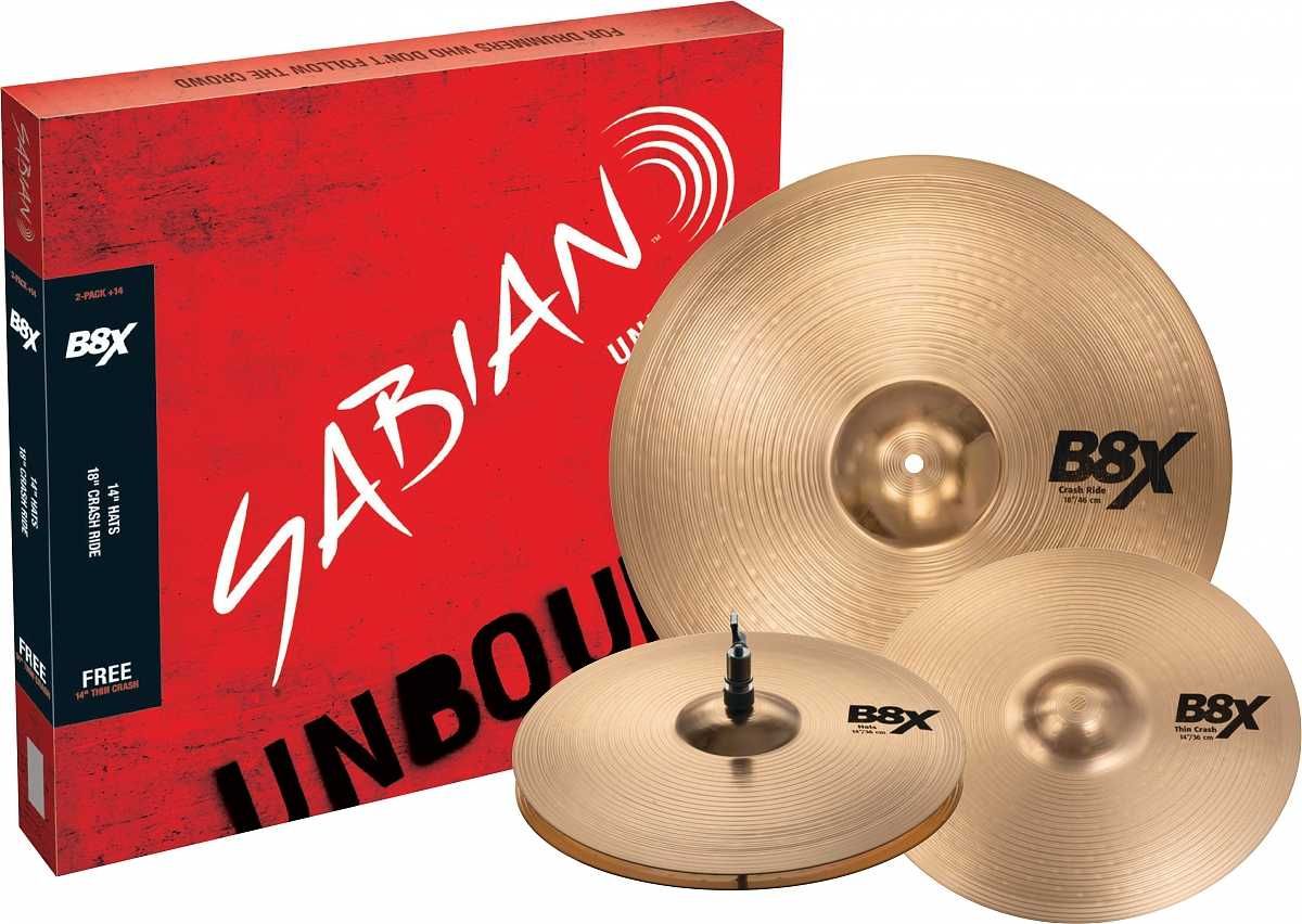 Sabian B8X Performance Set 14+16+20 + Crash 18 nowy zestaw talerzy B8