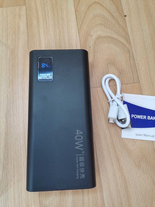 Повербанк power bank 20000 mah 40w fast charge зарядка для ноутбука