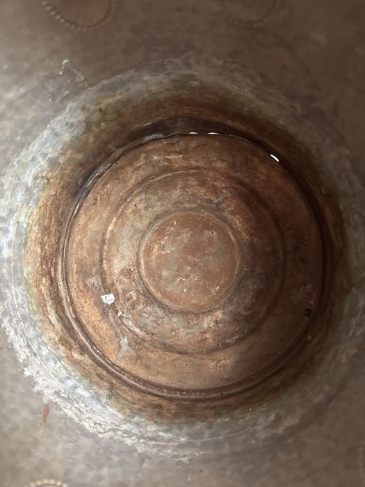 Stara mosięzna doniczka donica odsłonka na doniczke handmade