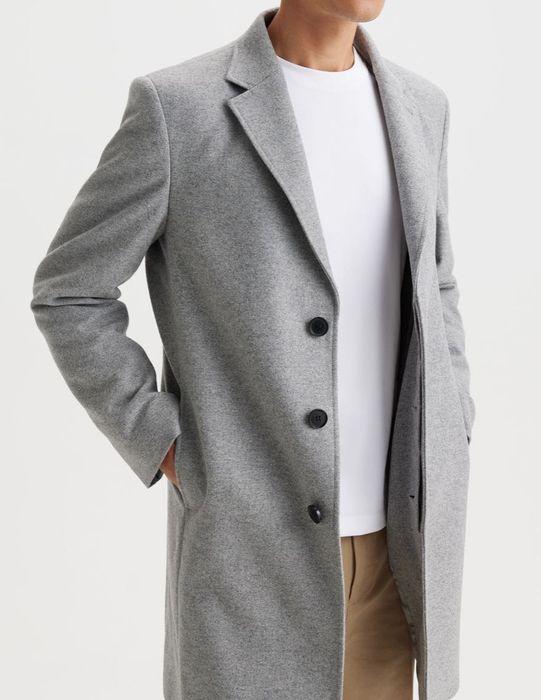 ZARA płaszcz Męski L   jasnoszary!  150zl