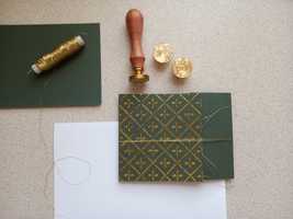 Zaproszenie ślubne ma urodziny personalizowane kartka handmade złota