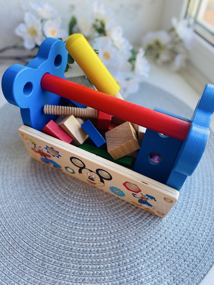 Оригінальна іграшка для розвитку Doug Mickey Mouse Wooden Tool Box Toy