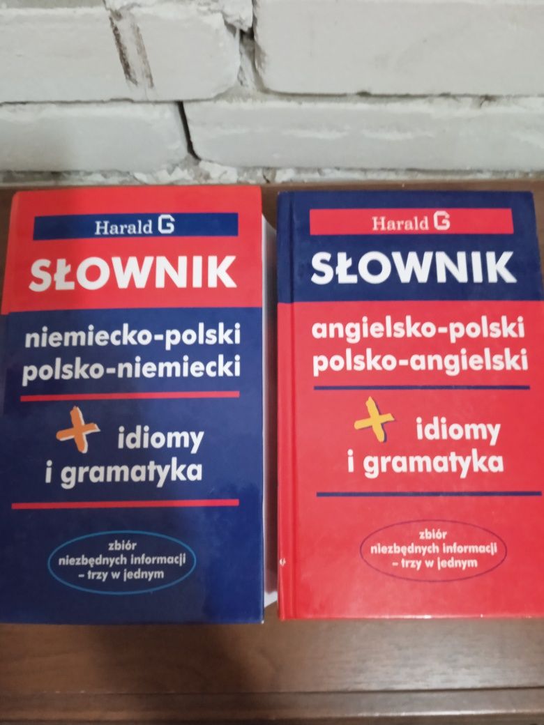 Słowniki angielski, niemiecki Harald's,Buchman