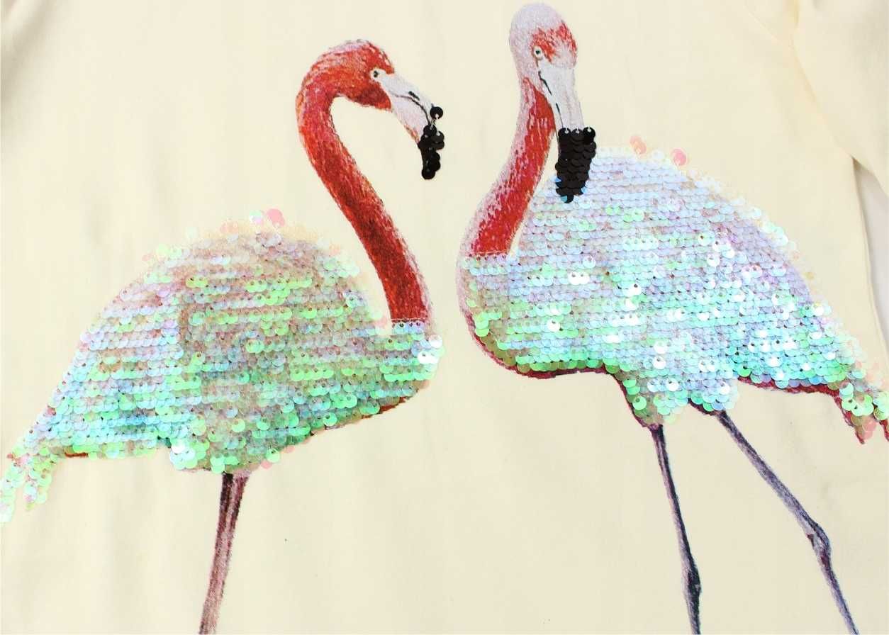 Sukienka z cekinowymi flamingami 146