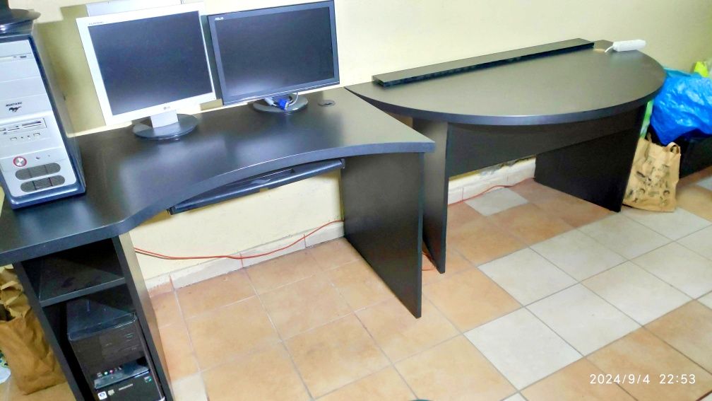 Solidne Biurko 120x70cm Gruby Blat. Tacka pod klawiaturę Stan jak Nowe