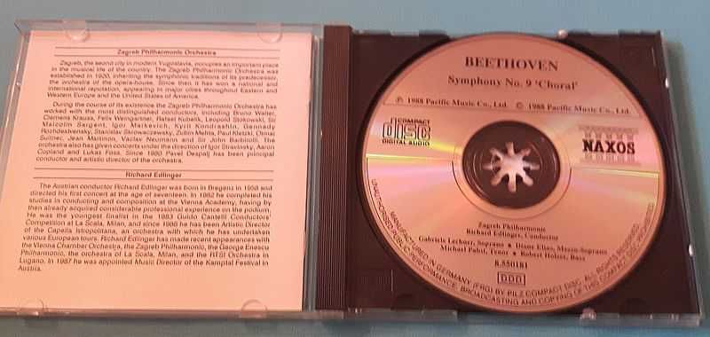 CD Beethoven Symphony No.9 Symfonia Nr.9  wyd. Naxos