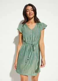 B.P.C sukienka plażowa zieleń pastelowa ażurowa r.42