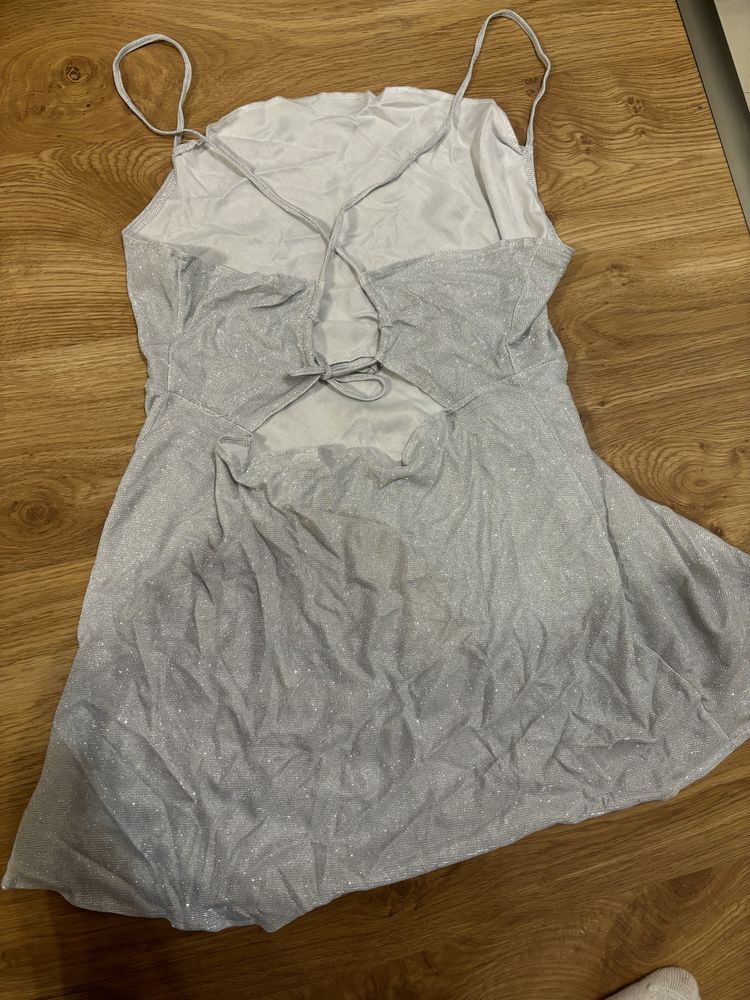 Sukienka tunika z lurexem H&M XL