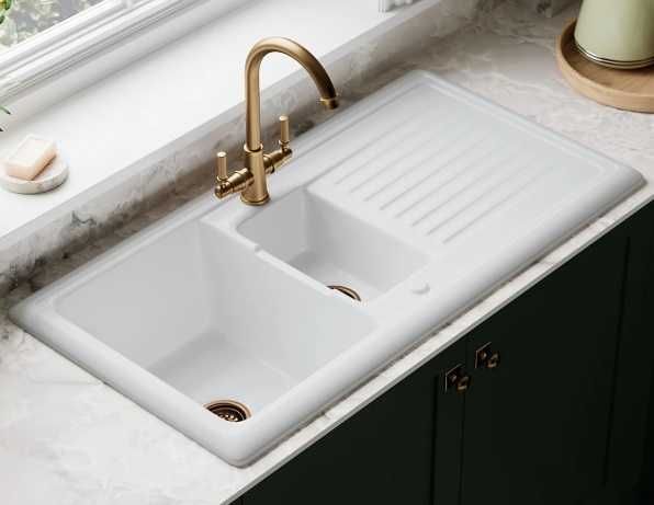 Zlewozmywak 1.5-komory, ceramiczny, Cook&Lewis