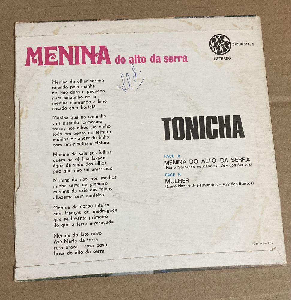 Tonicha Ary dos Santos Festival Menina Alto da Serra 1971