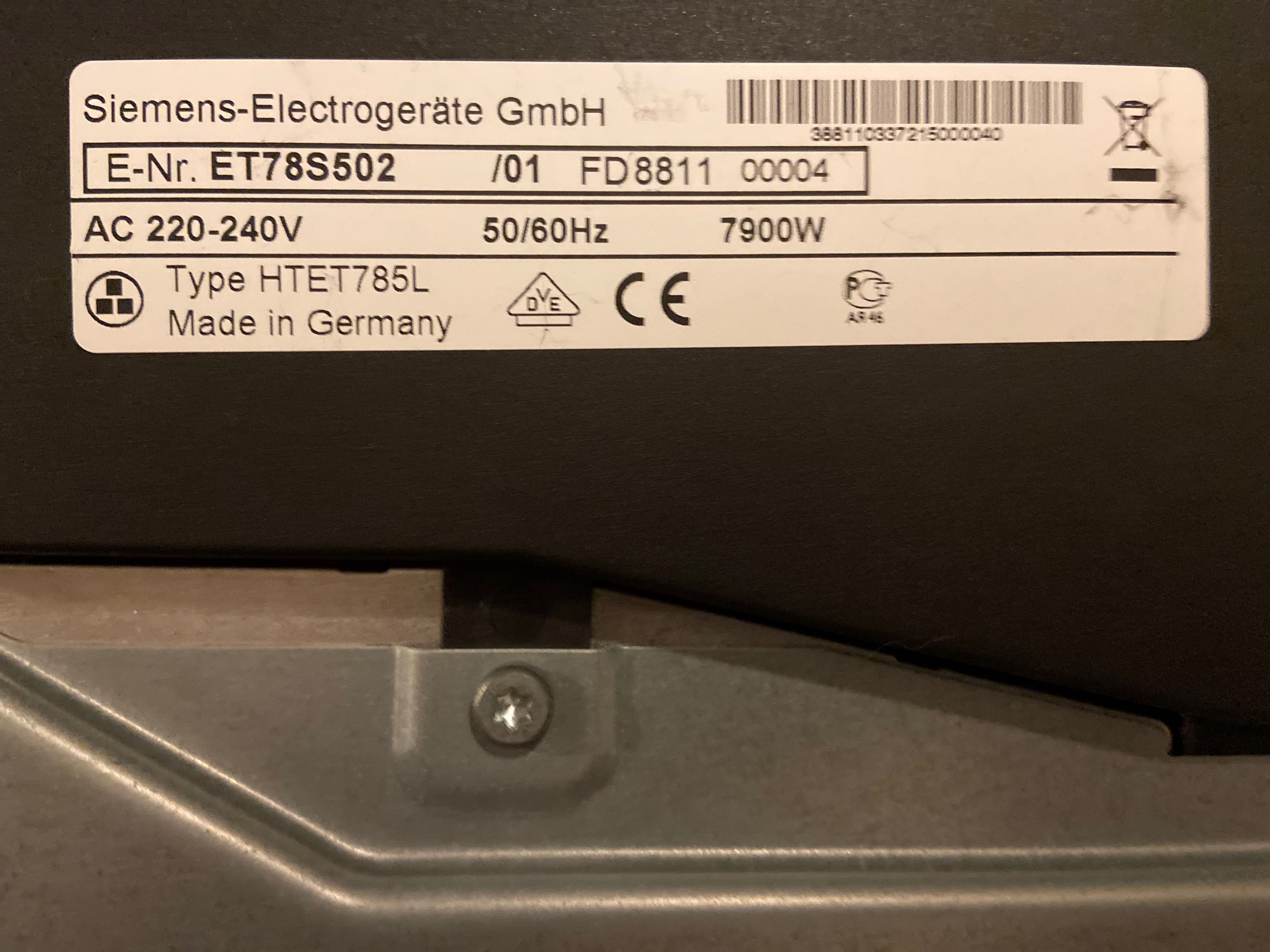 Płyta ceramiczna Siemens ET78S502