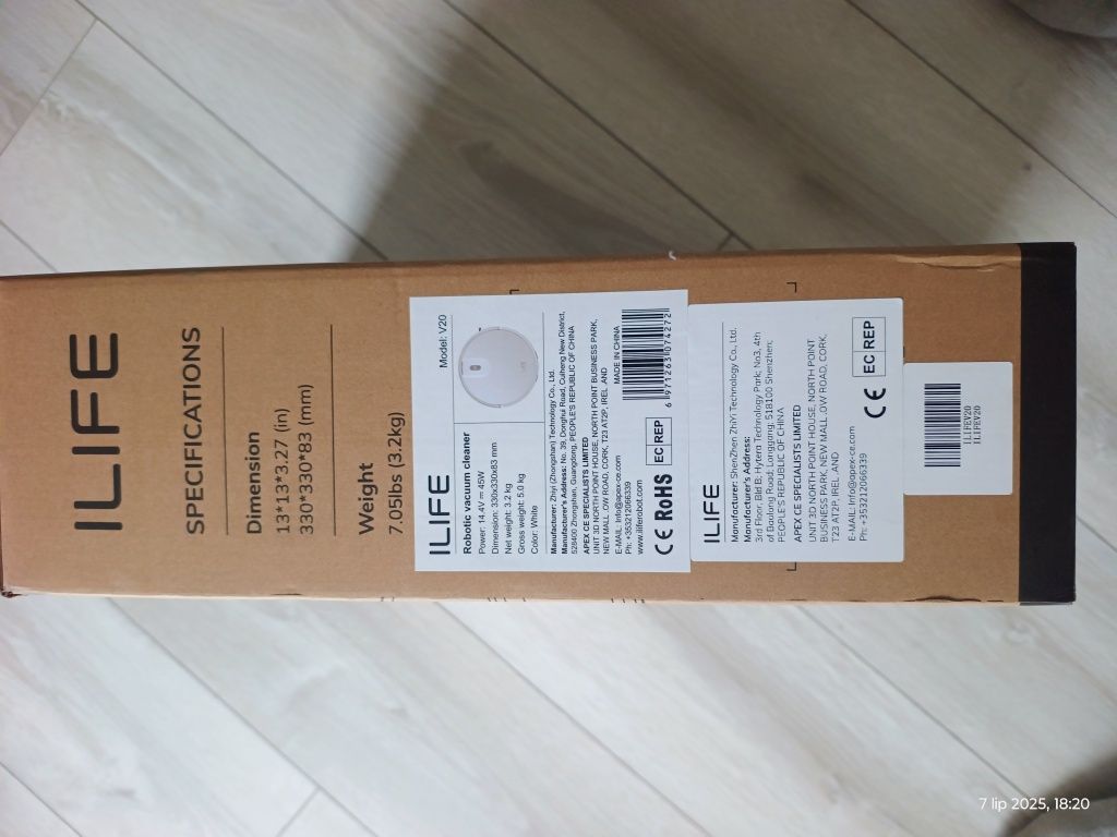 Robot sprzątający z myciem ILIFE V20