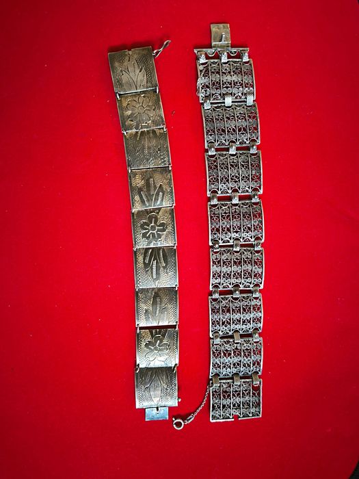 Stare śliczne Bransolety Filigran -  SREBRO!