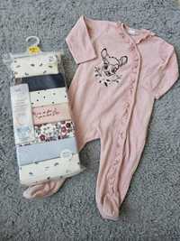 7x body nowe Primark 80 + gratis welurowy pajac Bambi