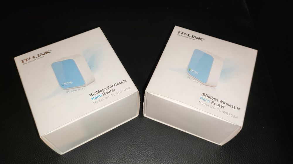 Dwa Routery Bezprzewodowe TP-LINK TL-WR702N NANO 150 MB/S