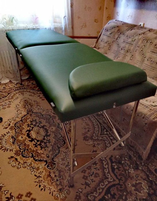 Масажний стіл м'яка італійска ЕКО шкіра 187/60/75/6