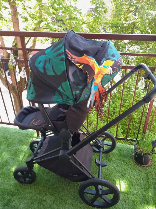 CYBEX PRIAM 1.0 Gondola Midnight Blue i spacerówka Birds Of Paradise