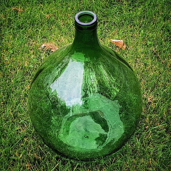 Szklany balon na wino 20L, gąsior | Vintage