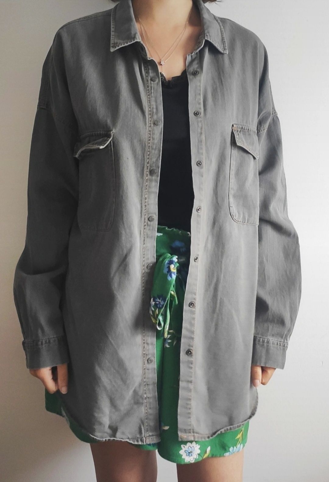 Camisa sarja oversize Pull&Bear