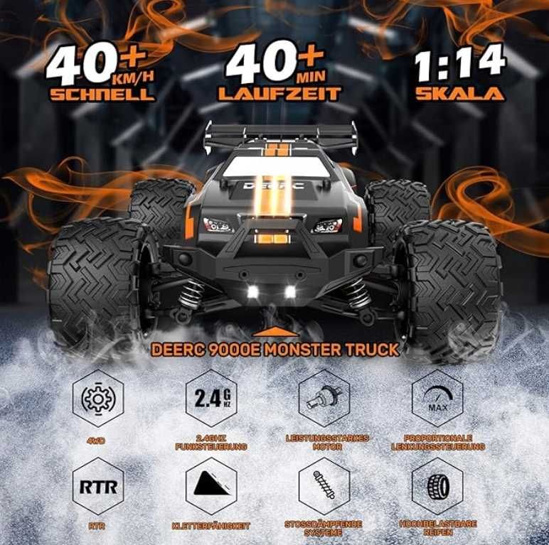 Zdalnie Sterowany Samochód RC 4WD 40kmh LED dla Dzieci i Dorosłych