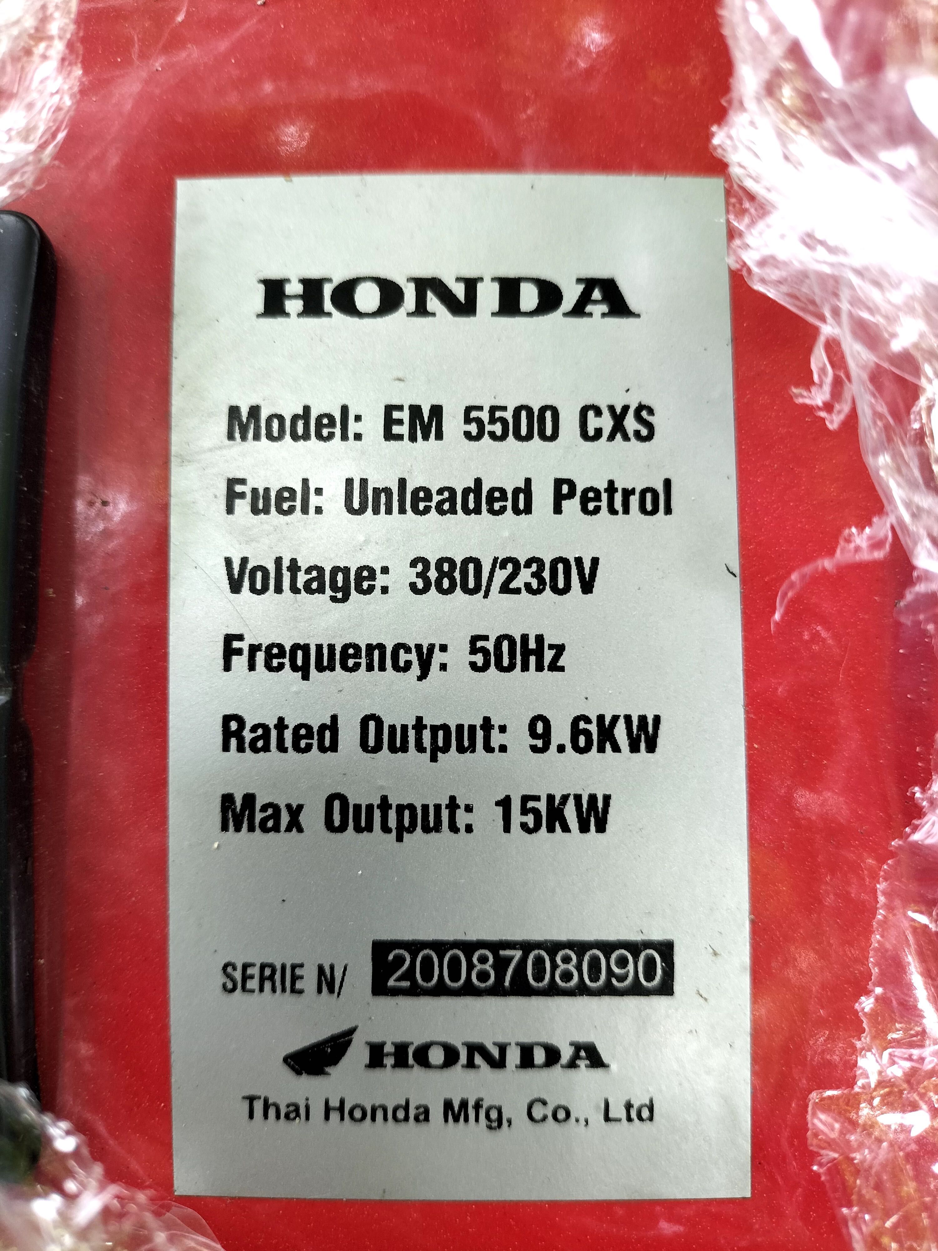 Nowy agregat prądotwórczy  HONDA EM 5500 CXS 9.6 kW