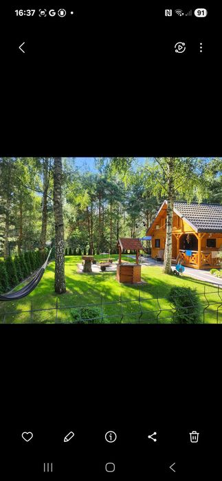 Domek caloroczny  z andresola nad pieknym jeziorem