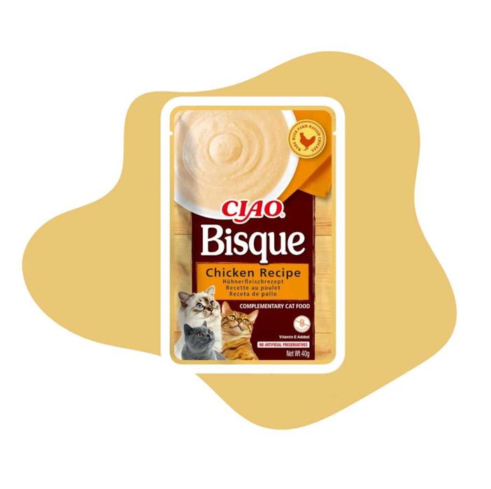 Inaba Ciao Bisque Kremowa zupa o smaku Kurczaka 6x40g Kurczak