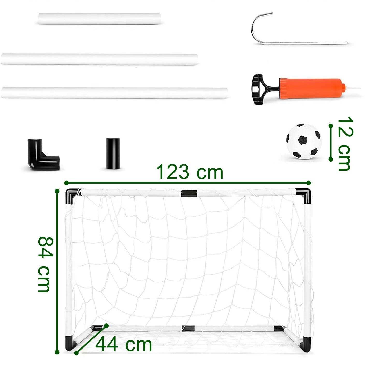 Bramka piłkarska 123x84x44 PLUS MINI PIŁKA Z POMPKĄ