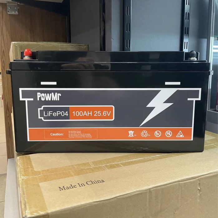 Акумулятор PowMr LiFePO4 12V 100Ah 25.6V акб батарея