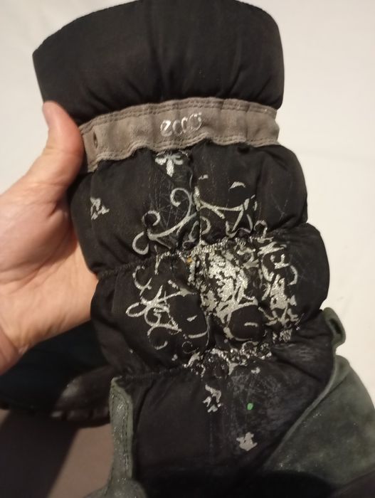 Чоботи ессо чорні  зимові з хутром шкіра натуральна