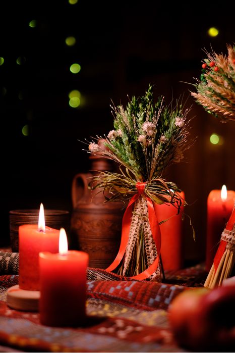 Дідух сноп із пшениці різдвяний дідух