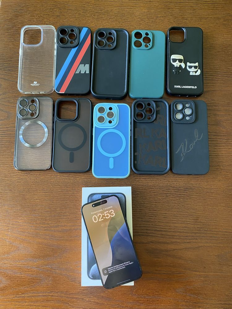 Iphone 15 PRO 128 GB Gwarancja Super Stan Bez blokad Mega zestaw