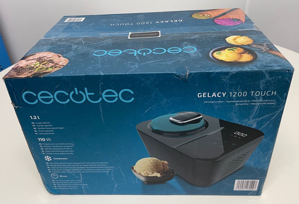 Máquina de Gelados Cecotec Gelacy 1200 Touch – NOVA selada na caixa