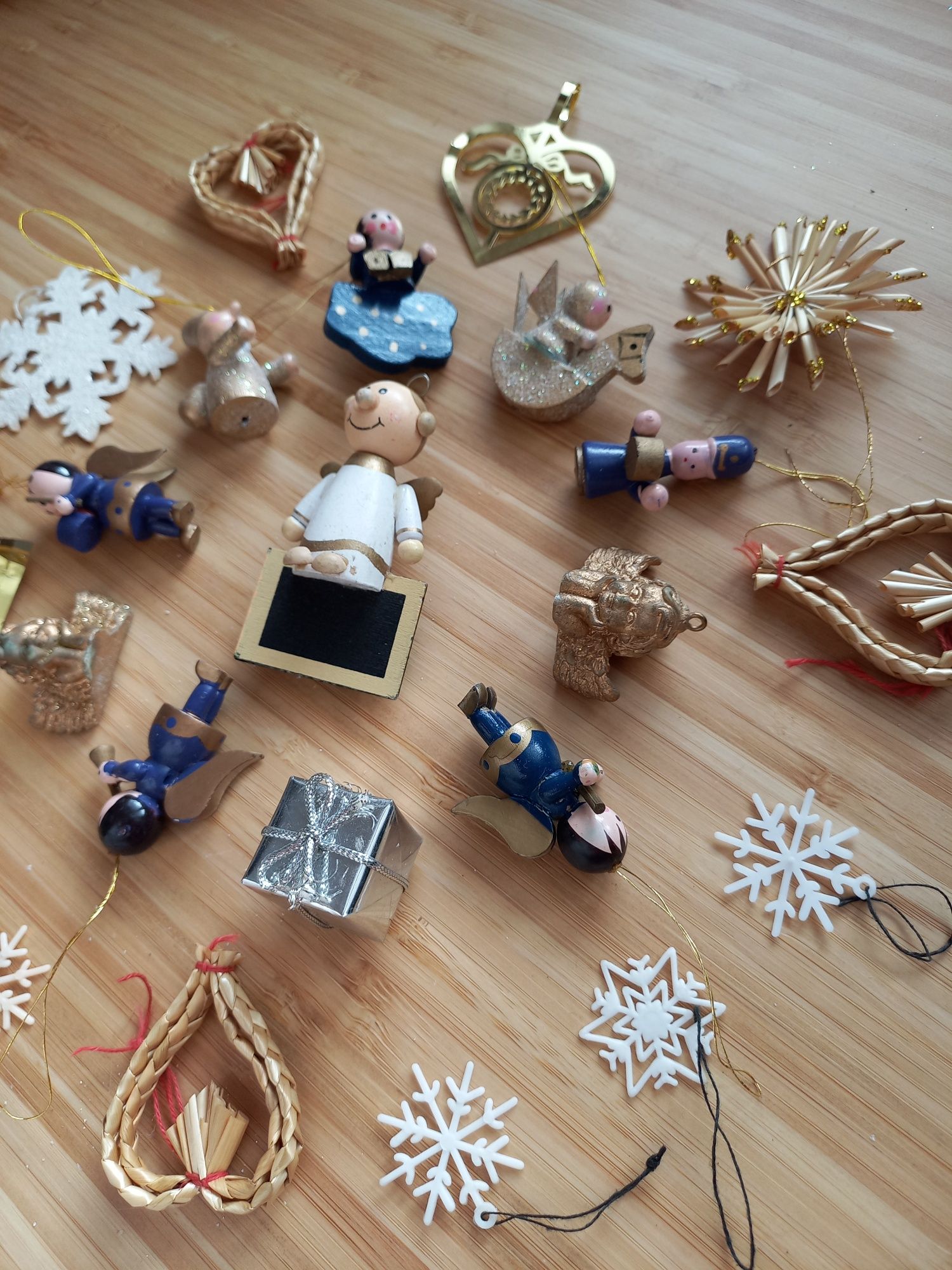 Zestaw ozdób na choinkę drewniane vintage ozdoby na świąteczne zestaw