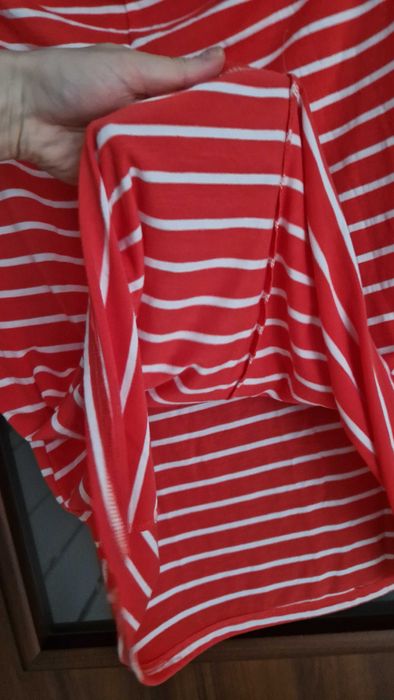 Spódnica w pasy z gumą w pasie z wiskozą L 40