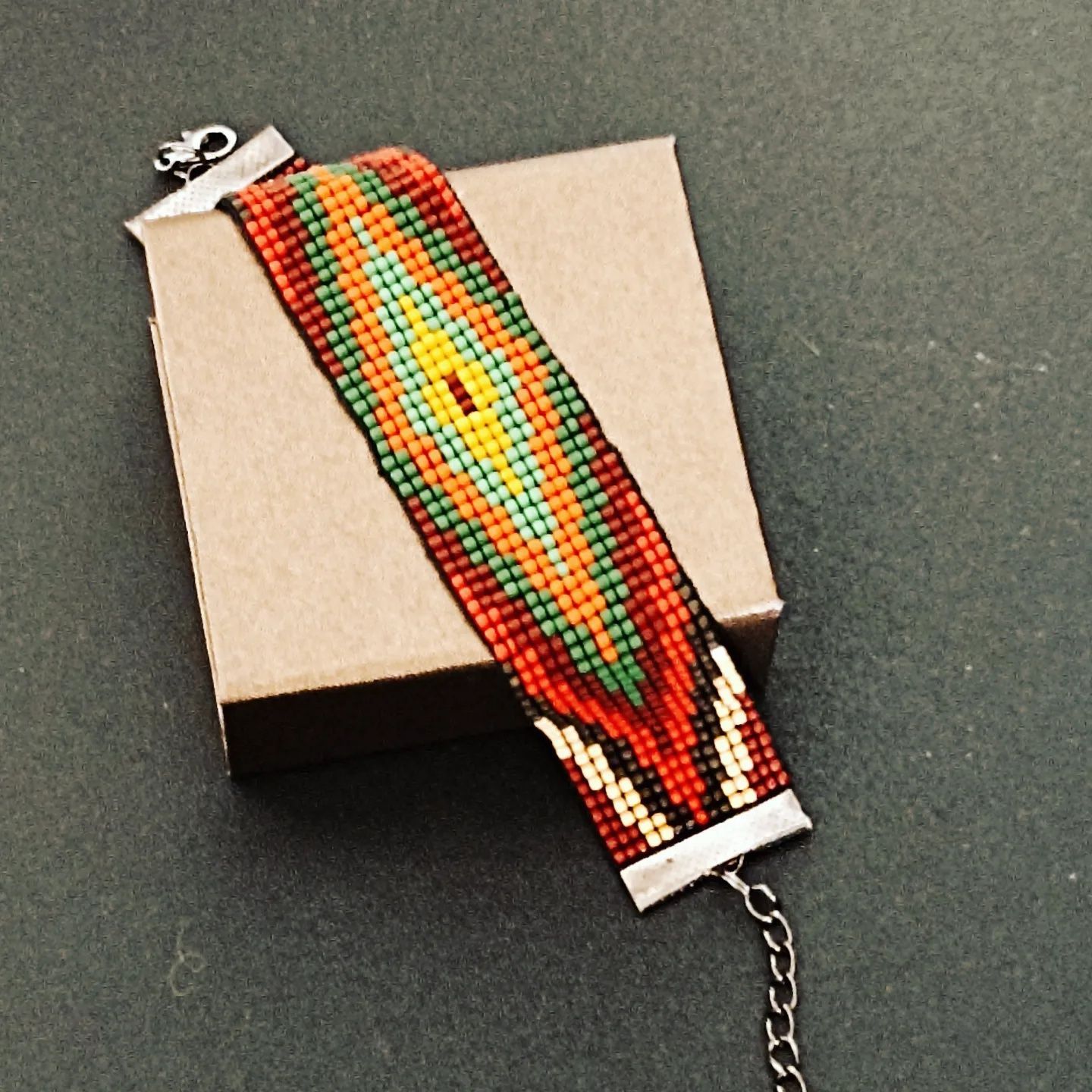 Nowa ręcznie wykonana bransoletka w jesiennych kolorach