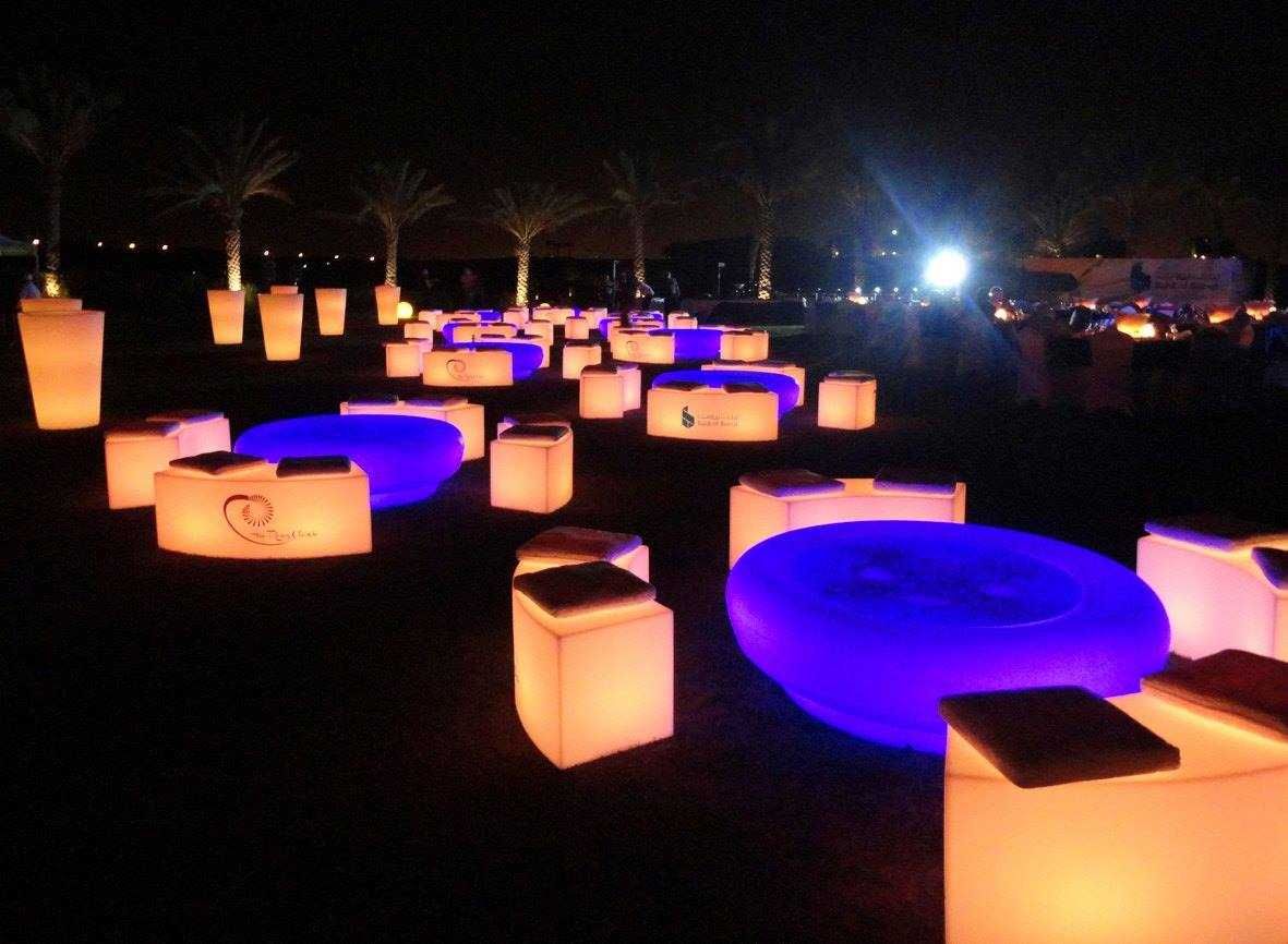 Mobiliario com iluminação