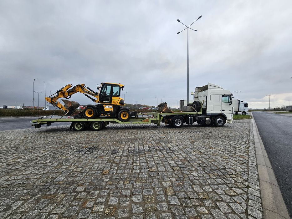 Transport maszyn rolniczych, transport maszyn, laweta, niskopodwozie