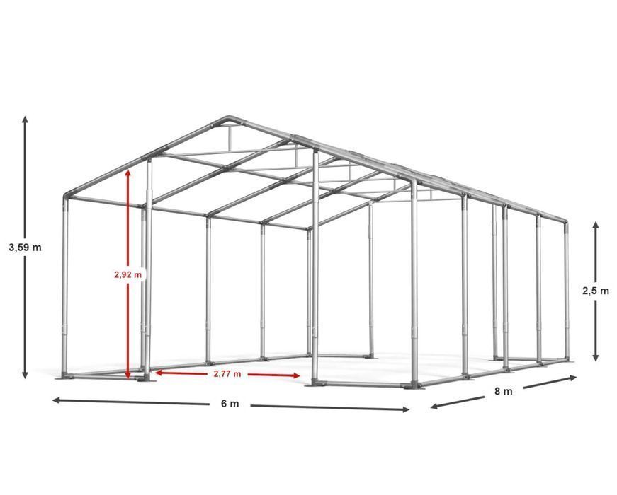 Namiot Imprezowy CAŁOROCZNY 6x8x2,5m Namiot ogrodowy Altana Namiotowa