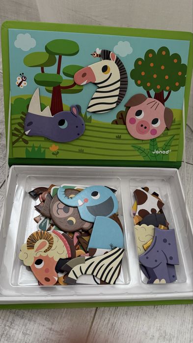 Магнітна книга-пазл Janod "Транспорт" та Тварини