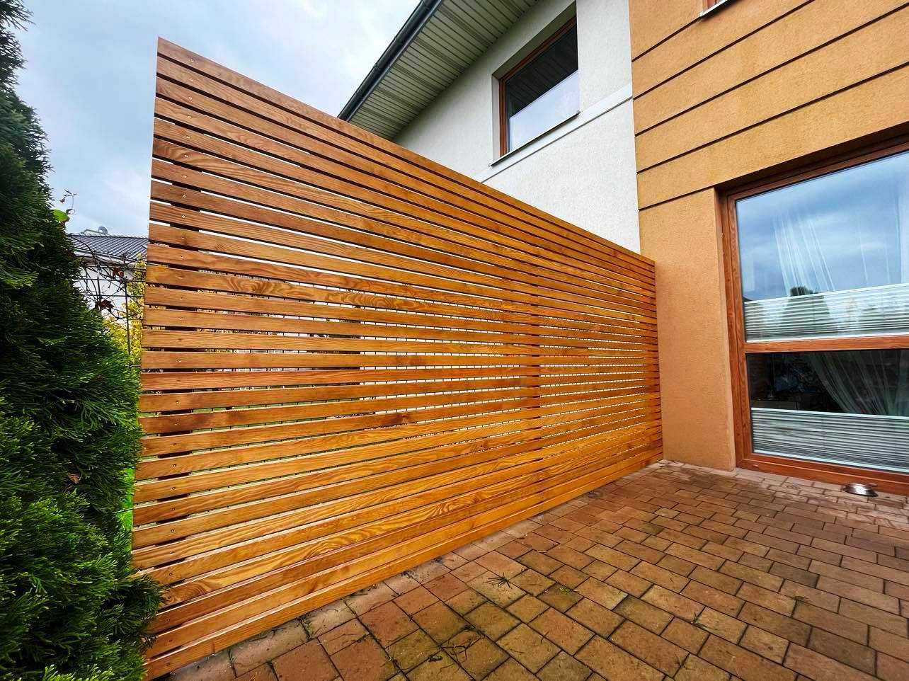 pergola z drewna klejonego BSH, zadaszenie tarasu, poliwęglan