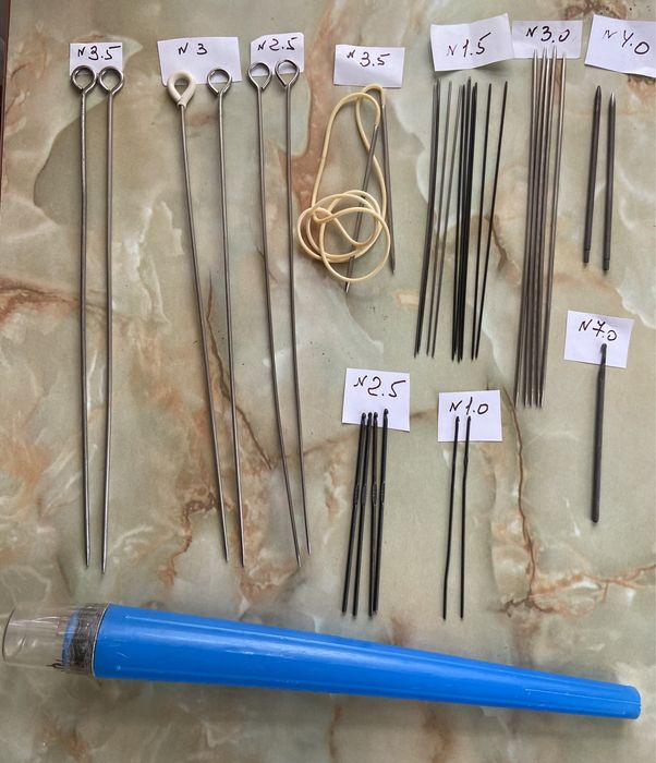 Спицы, крючки с футляром